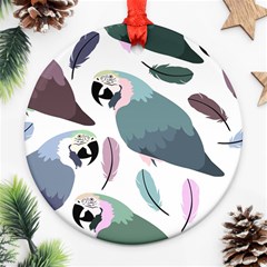 Parrot Round Ornament (two Sides) by nateshop