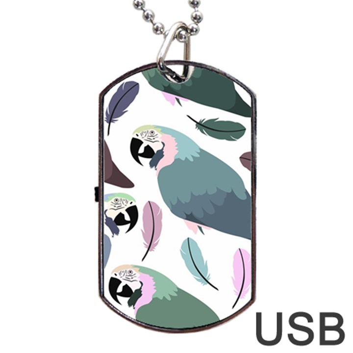 Parrot Dog Tag USB Flash (One Side)