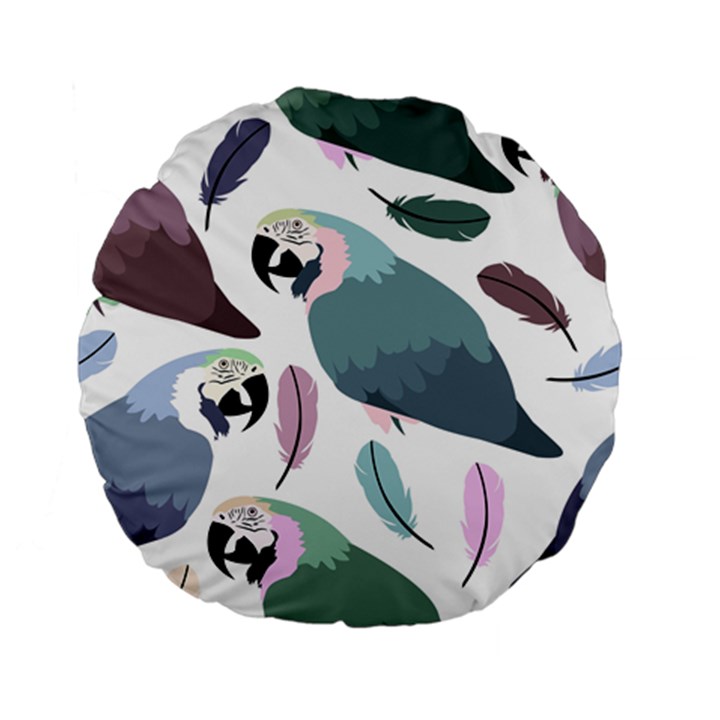 Parrot Standard 15  Premium Flano Round Cushions