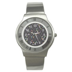 Pattern Flower Stainless Steel Watch by nateshop