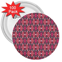 Pattern Motif 3  Buttons (100 Pack)  by nateshop