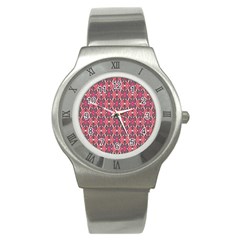 Pattern Motif Stainless Steel Watch by nateshop