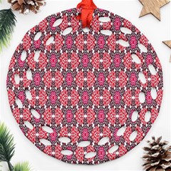 Pattern Motif Round Filigree Ornament (two Sides)