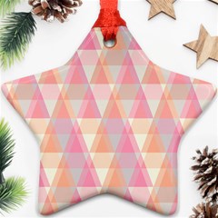 Pattern Triangle Pink Ornament (star) by nateshop