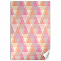 Pattern Triangle Pink Canvas 20  X 30  by nateshop