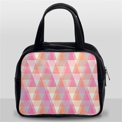 Pattern Triangle Pink Classic Handbag (two Sides) by nateshop