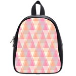 Pattern Triangle Pink School Bag (Small) Front