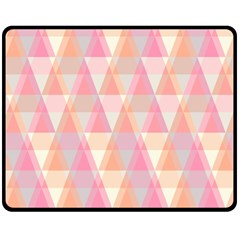 Pattern Triangle Pink Fleece Blanket (medium)  by nateshop