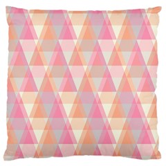 Pattern Triangle Pink Large Cushion Case (two Sides) by nateshop