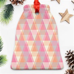 Pattern Triangle Pink Ornament (bell) by nateshop