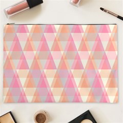 Pattern Triangle Pink Cosmetic Bag (xxl) by nateshop