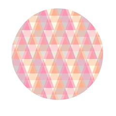 Pattern Triangle Pink Mini Round Pill Box by nateshop