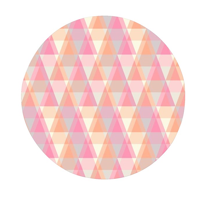 Pattern Triangle Pink Mini Round Pill Box