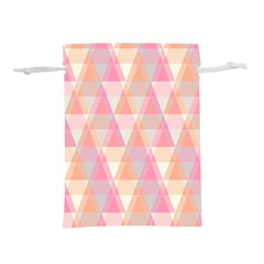 Pattern Triangle Pink Lightweight Drawstring Pouch (s) by nateshop