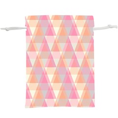 Pattern Triangle Pink  Lightweight Drawstring Pouch (xl) by nateshop