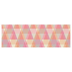 Pattern Triangle Pink Banner And Sign 12  X 4 