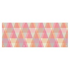 Pattern Triangle Pink Banner And Sign 8  X 3 