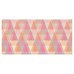 Pattern Triangle Pink Banner And Sign 8  X 4 