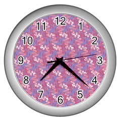 Pattern,ilustrasi Wall Clock (silver) by nateshop