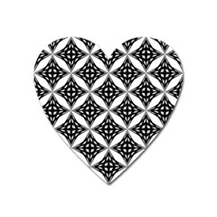 Pattern-black Heart Magnet by nateshop