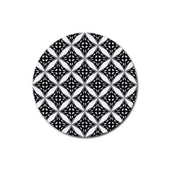 Pattern-black Rubber Round Coaster (4 Pack)