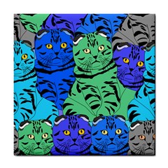 Pattern-cat Tile Coaster by nateshop