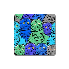 Pattern-cat Square Magnet