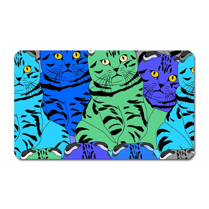 Pattern-cat Magnet (Rectangular)