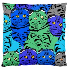 Pattern-cat Large Cushion Case (one Side) by nateshop