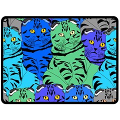 Pattern-cat Double Sided Fleece Blanket (large)  by nateshop