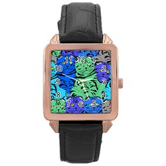 Pattern-cat Rose Gold Leather Watch  by nateshop