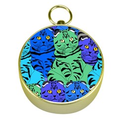 Pattern-cat Gold Compasses by nateshop