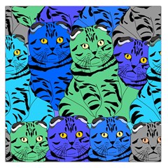 Pattern-cat Square Satin Scarf (36  X 36 ) by nateshop