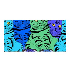 Pattern-cat Satin Wrap 35  X 70  by nateshop