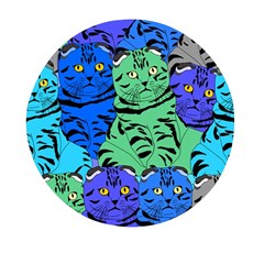 Pattern-cat Mini Round Pill Box (pack Of 3)