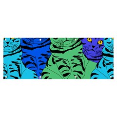 Pattern-cat Banner And Sign 8  X 3 