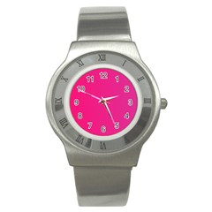 Pattern-pink Stainless Steel Watch by nateshop