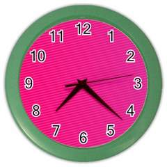 Pattern-pink Color Wall Clock by nateshop