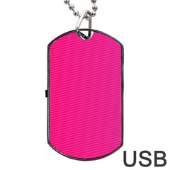 Pattern-pink Dog Tag Usb Flash (one Side) by nateshop