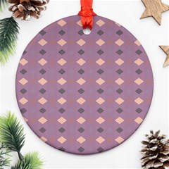 Pattern-puple Box Ornament (round) by nateshop