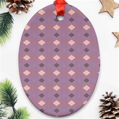 Pattern-puple Box Ornament (oval)