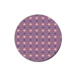 Pattern-puple Box Rubber Coaster (Round) Front