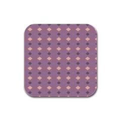 Pattern-puple Box Rubber Square Coaster (4 Pack) by nateshop