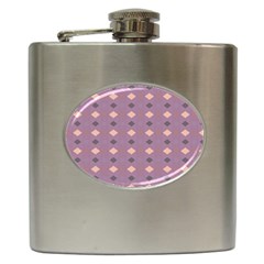 Pattern-puple Box Hip Flask (6 Oz) by nateshop