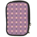 Pattern-puple Box Compact Camera Leather Case Front