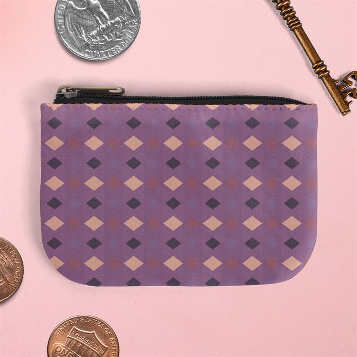 Pattern-puple Box Mini Coin Purse