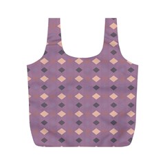 Pattern-puple Box Full Print Recycle Bag (m) by nateshop