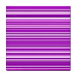 Pattern-purple Lines Tile Coaster Front