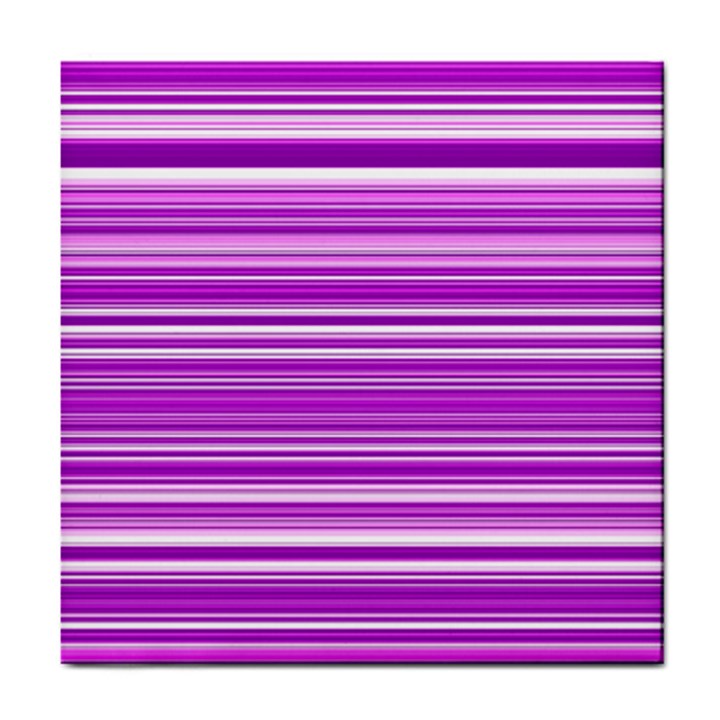 Pattern-purple Lines Tile Coaster