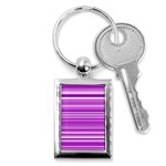 Pattern-purple Lines Key Chain (Rectangle) Front